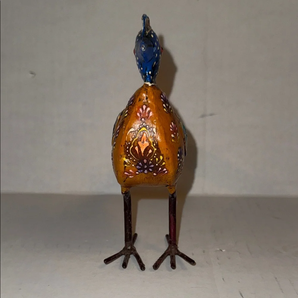 Handcrafted Multicolor Decorative Metal Bird Figurine
